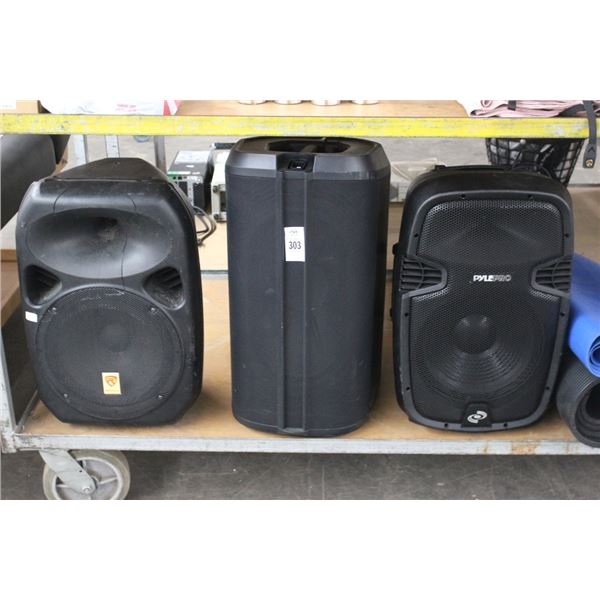 3-Rockville/Pile Large PA Speakers - 3 X $
