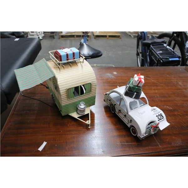 Holiday Metal Car, Camper Décor