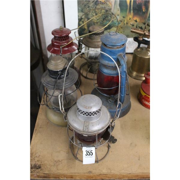5-Vintage Lanterns - 5 X $