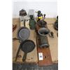 Image 1 : Cast Iron Pans, Grinders, Vintage Toaster, Scale, Croc