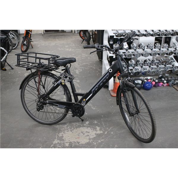 Hyper Black E Bike w/Basket - Condition Unknown