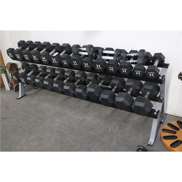 Uxelt Large Dumbbell Set on Matrix Rack