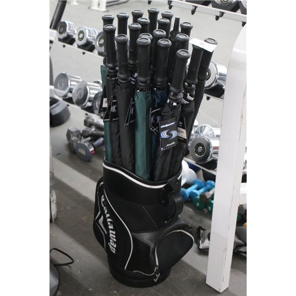 20-Wind Jammer Golf Umbrellas - 20 X $ - w/Callaway Merchandiser