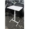 Image 1 : White Adjustable Height Rolling Table