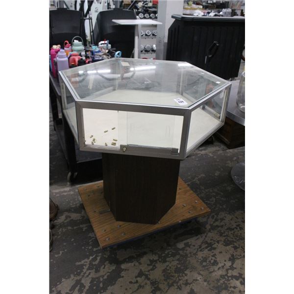 Sectangular Glass Rolling Showcase