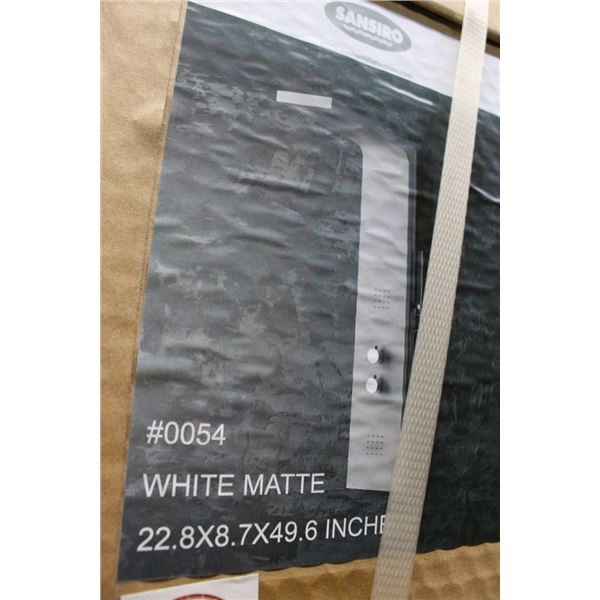 2-Sansiro White/Black Matt Shower Control - NEW - 2 X $