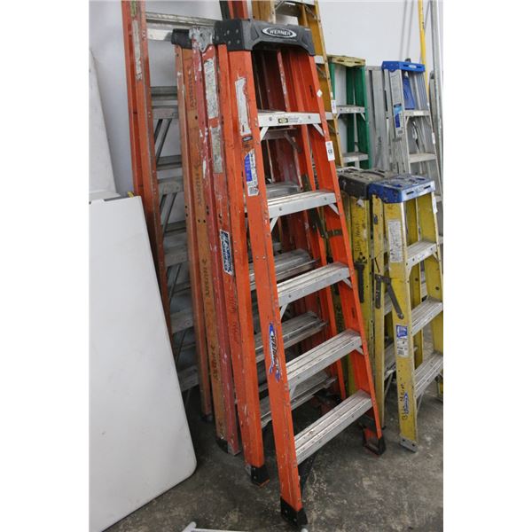 3-Werner Orange FG  6' Stepladders - 3 X $