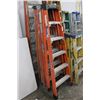 Image 1 : 3-Werner Orange FG  6' Stepladders - 3 X $