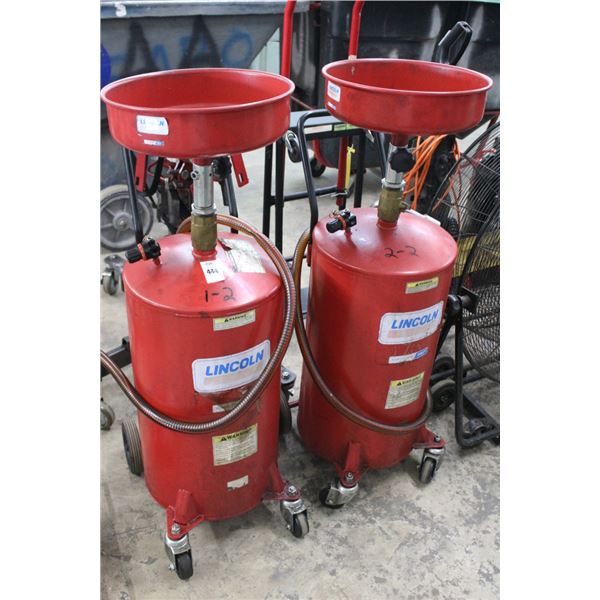 2-Lincoln Rolling Transmission Fluid Recovery Tank - 2 X $