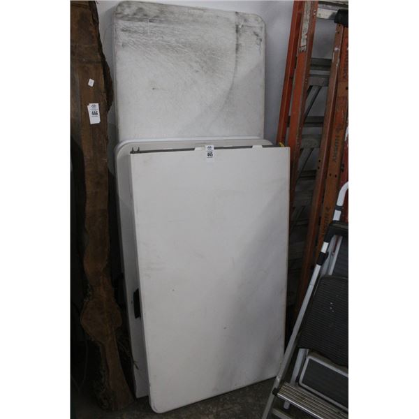 4-Plastic 8'/12'  Folding Banquet Table - 4 X $