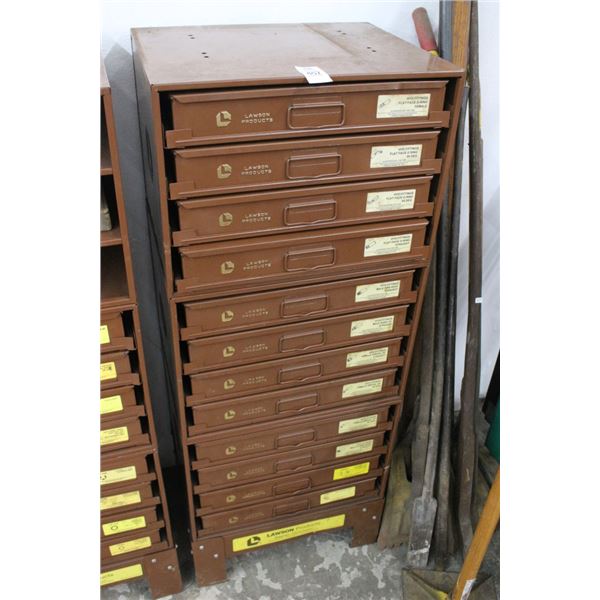 Lawson 12 Drawer Hardware Cabinet w/Hydraulic Fittings
