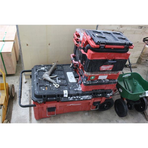 Milwaukee Pack Out Interlocking Toolbox w/Some Supplies