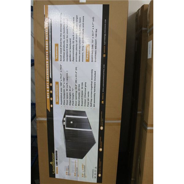 Landhonor  6'  X  8'  Galvanized Apex Roof Metal Shed Kit - LHRMS0608