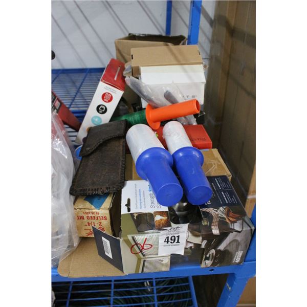 Stretch Wrap Dispensers, Dial Calipers, Cabinet Drawer Pulls