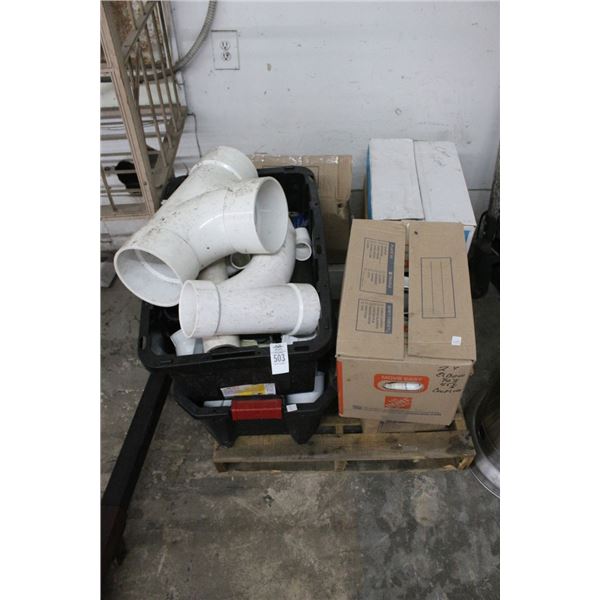 Pallet of PVC Fittings w/Totes