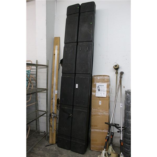 Black Plastic  1'  X  10'  Transport Cases - Pair