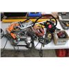 Image 1 : Dewalt Electric Drill/Router, Mini Air Inflator, Air Brad Nailer, Drop Light, Chaulk
