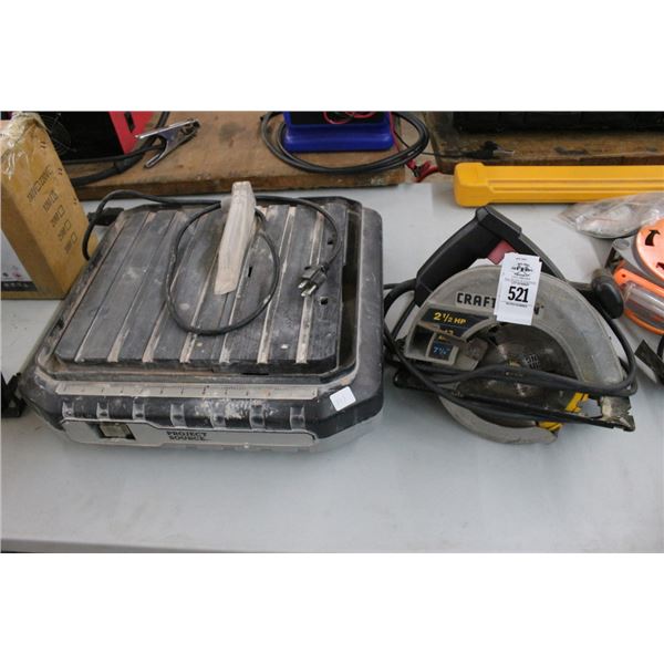 Craftsman Circular Saw, Small Wet Tile Saw