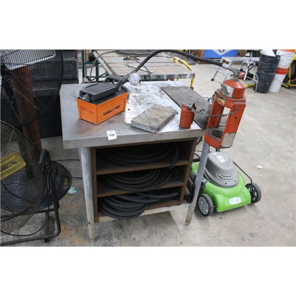 Eagle Pro Hydraulic Crimper Station Mount on SS w/Hose Supplies