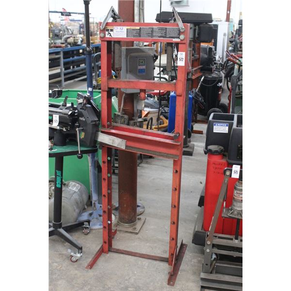 12 Ton H Frame Press w/2 Grease Guns - No Bottle