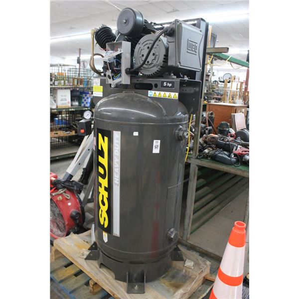 Shultz 5 HP  Industrial Upright Air Compressor - New Condition