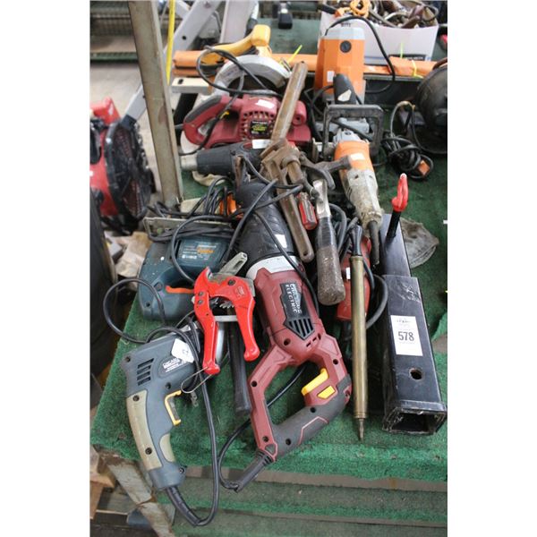 Circular Saw, Electric Belt Sander, Biscuit Cutter, Sawzall, Electric Drill, Grinder,