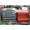 Image 1 : Grey 5 Drawer Tool Cabinet w/Asst. Tool/Hardware, 4 Drawer Hardware Cabinet
