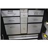 Image 2 : Alum Rolling 14 Compartment Shop Tool Cabinet, Jon Deere/Asst. Hardware