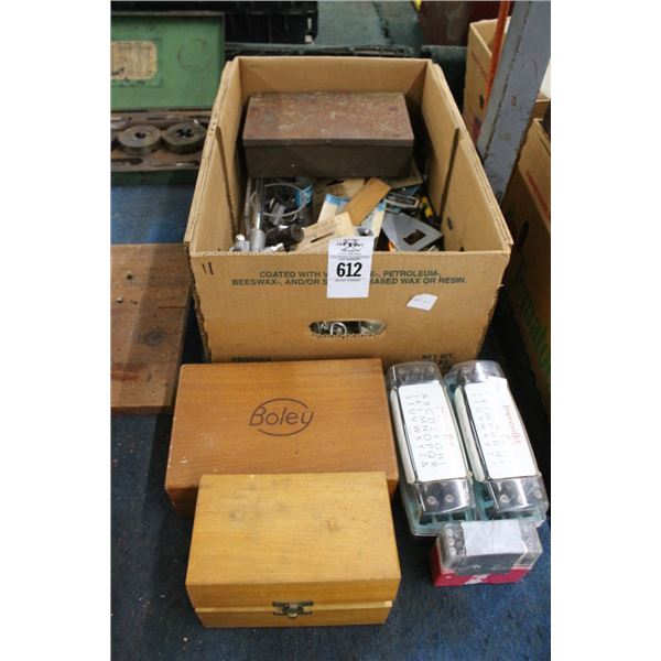 Letter/Number Punches, Measuring Tools, Bin w/Asst. Tools/Hardware
