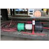 Image 1 : Wire Spools on Rack, Air Hose