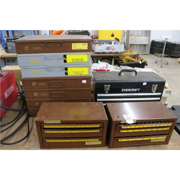 Toolbox/Hardware Bins w/Asst. Hardware