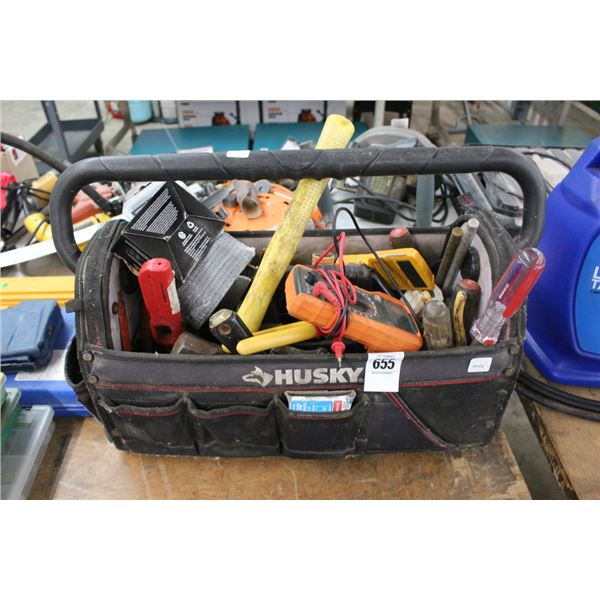 Husky Tool Tote, Electric Tester, Asst. Tools