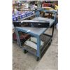 Image 1 : Grey 2 Shelf Heavy Duty Shop Cart