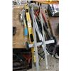 Image 1 : Come A Long, Contractor Levels, Measure, Conduit Bender, Bolt Cutters, Tools