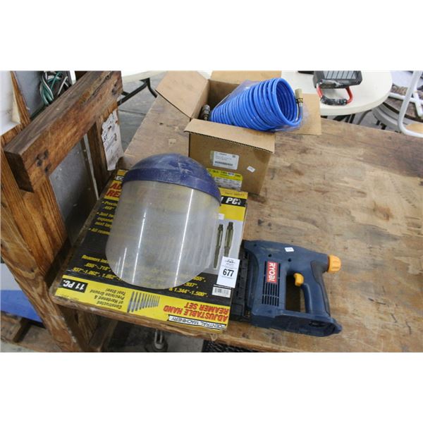 Ryobi Cordless Brad Nailer - No Battery/Charger, Adjustable Hand Reamer Set,