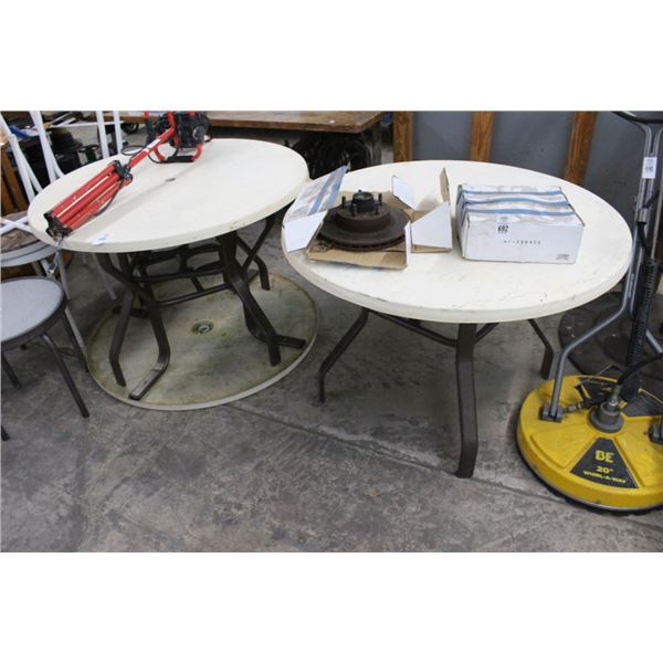 FG Round Patio Dining Tables 3  w/7 End Tables - ALL