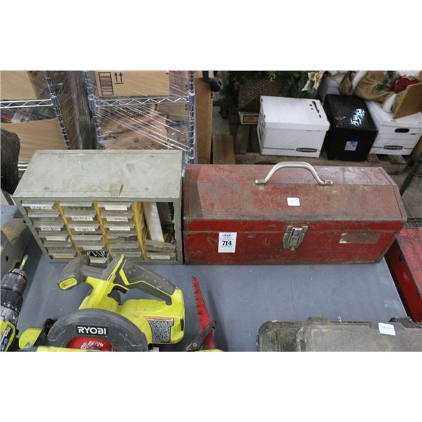 Toolbox w/Tools, Hardware Cabinet w/Hardware