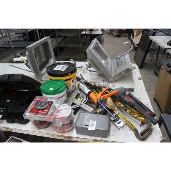 Hand Sledge, Pry Bars, Hand Tools, Sanding Discs, Joint Compound