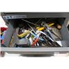 Image 3 : Adrian Grey Metal 6 Drawer Hardware Cabinet w/Some Hardware/Tools