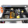Image 7 : Adrian Grey Metal 6 Drawer Hardware Cabinet w/Some Hardware/Tools