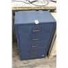 Image 1 : Blue Painted Metal 5 Drawer Storage Cabinet