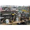 Image 3 : Shelf w/Bottle Jack, Hand Tools, Pry Bar, Pipe Cutter, More