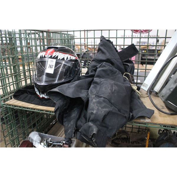 M/C  Helmet w/Riding Jacket