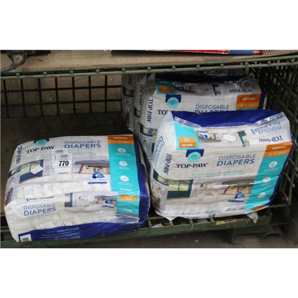 Disposable Pet Diapers - 5 Packs