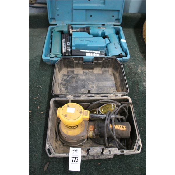 Dewalt Electric Orbital Sander, Makita Cordless Drill Kit