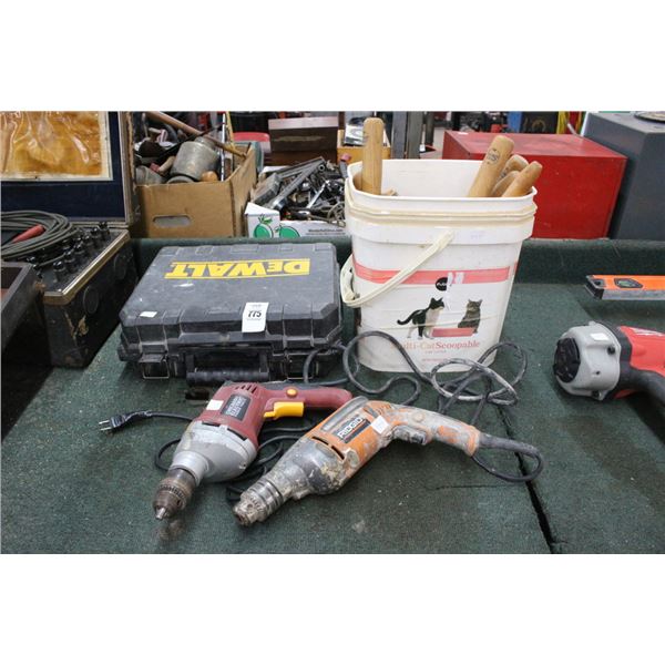 Chicago/Ridgid Electric Drill, Lathe Tools, Toolbox