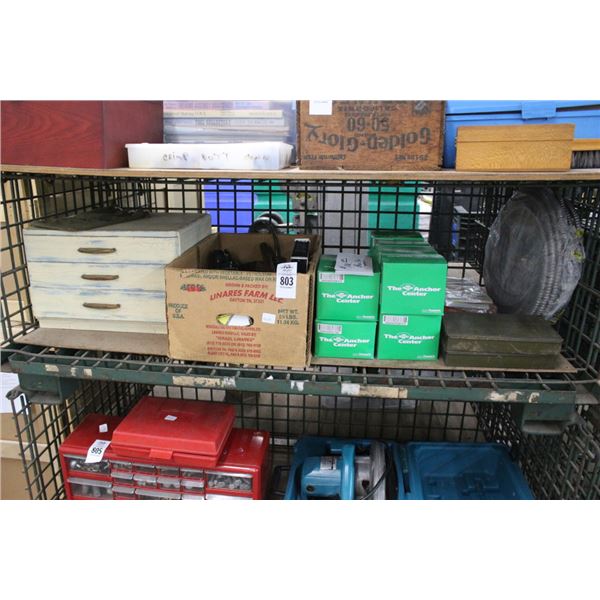 Shelf w/Flex Conduit, Tap Cons, Hardware Bins, Hand Tools, Cabinet