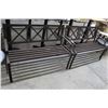 Image 1 : Metal Patio Benches - Pair