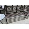 Image 2 : Metal Patio Benches - Pair