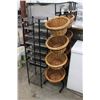 Image 1 : Basket Merchandisers Pair w/Black Wire 5 Shelf Rack